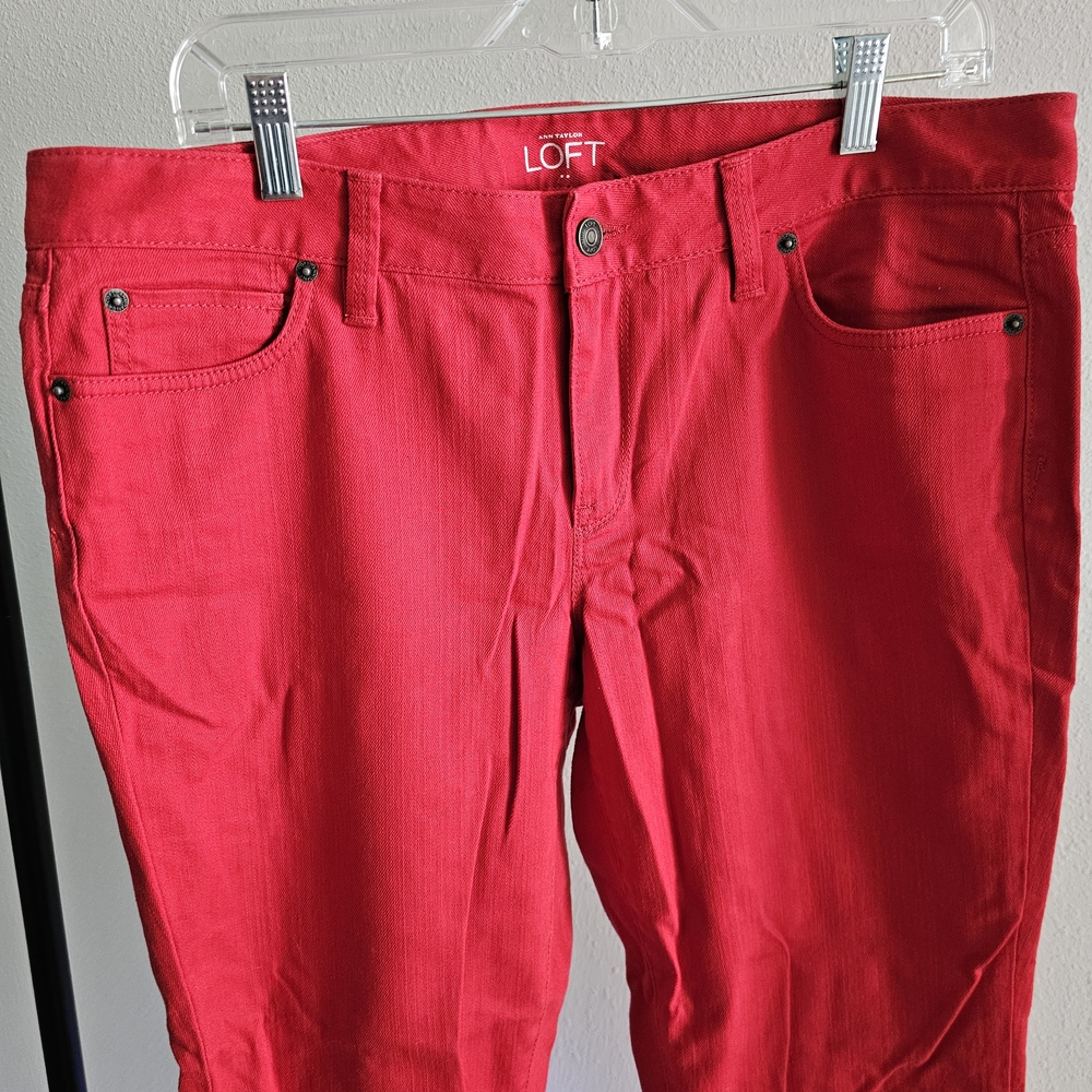 LOFT Women's Red Jeans